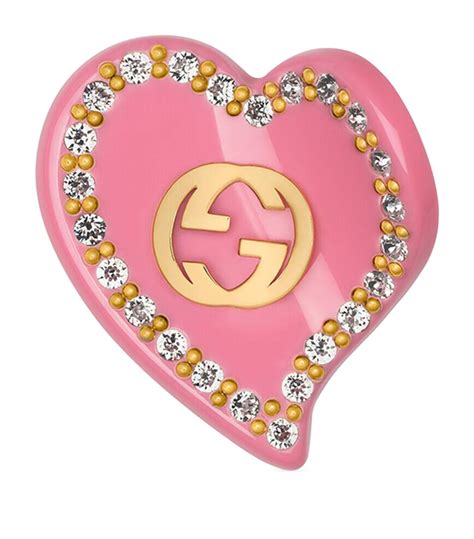 Gucci Hair Clip With Interlocking G Heart .